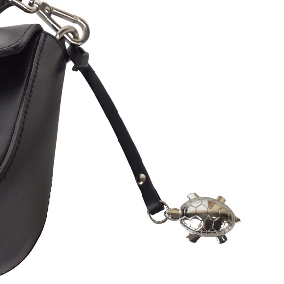 NWOT Italian Black Leather Bag - Picture 16 of 16